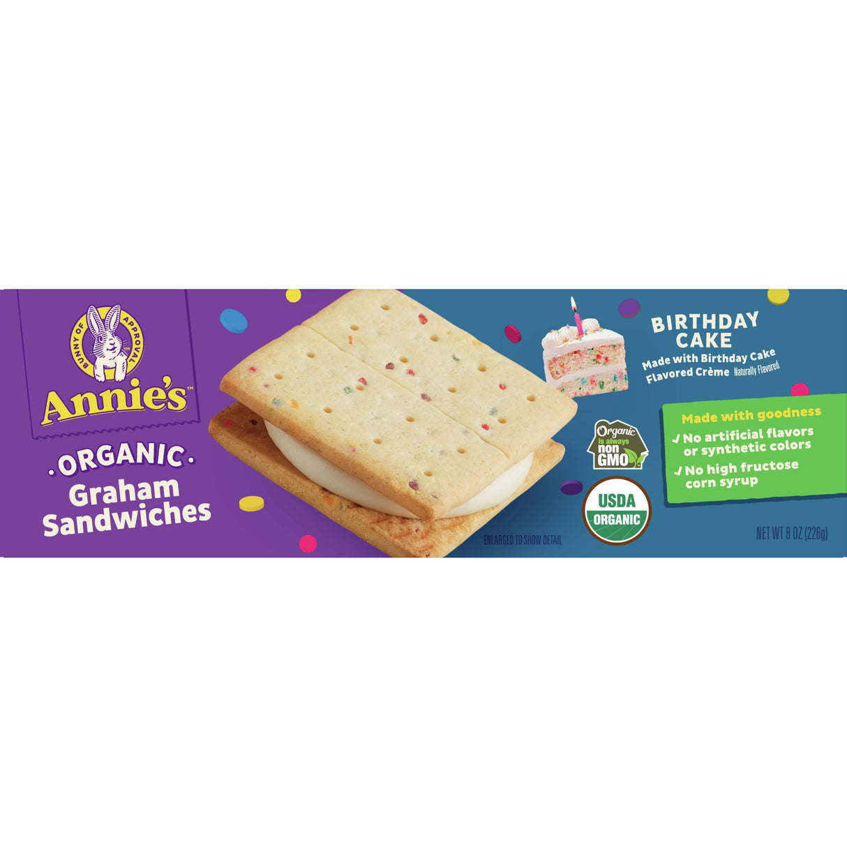 Annie's Homegrown Grəm Sandwich Birthday Cake (8 Oz, Pack of 6) - Cozy Farm