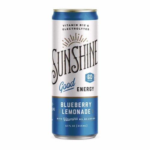 Sunshine Beverages - Energy Blueberry Lemonade 12 fl oz (Case of 6-4pk) - Healthy Energy Drink