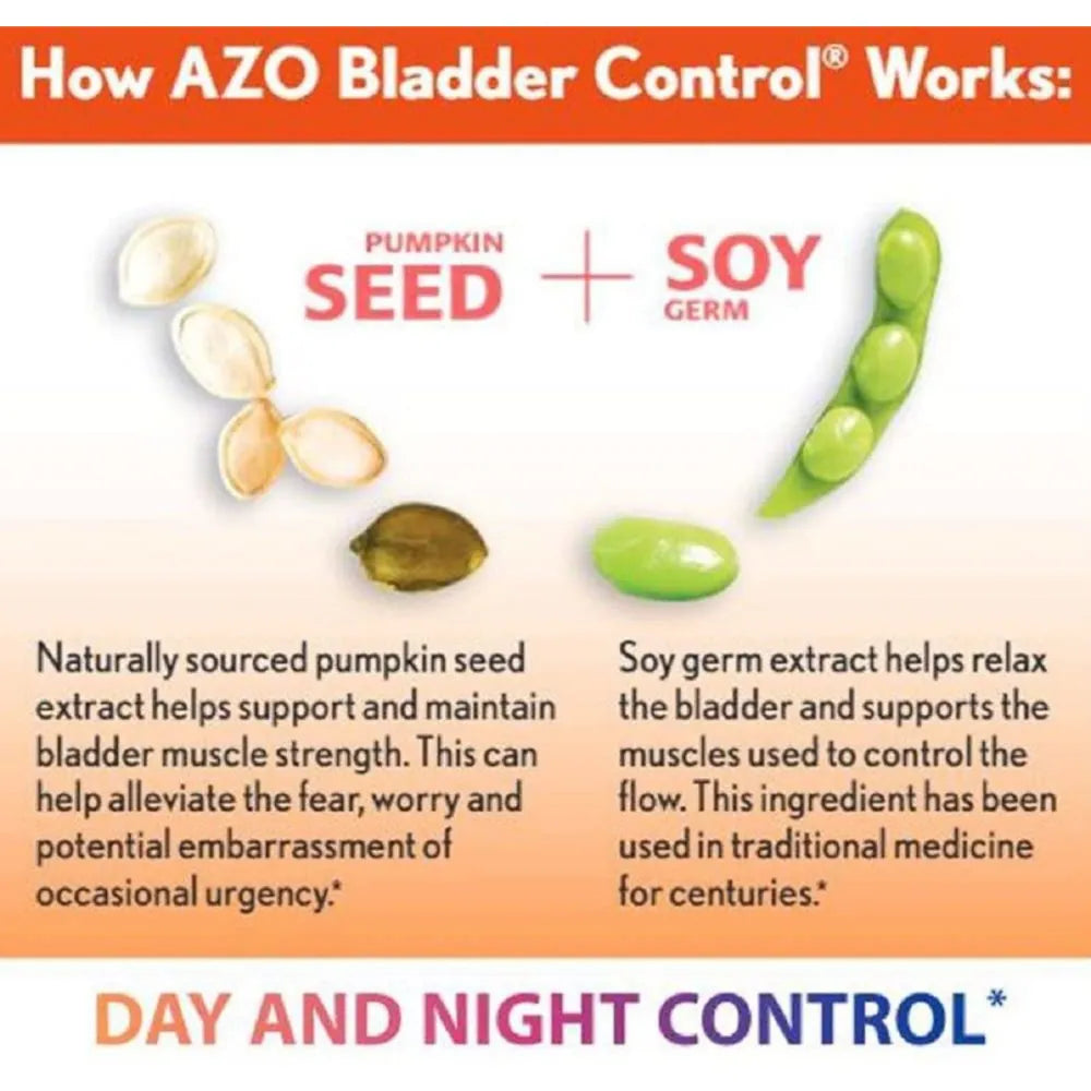 Azo Bladder Control Supplement - Natural Urinary Support (54 Capsules)