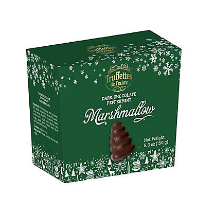 Truffettes De France - Dark Chocolate Peppermint Marshmallows, 5.3 oz (Case of 12) - Holiday Chocolate Treats