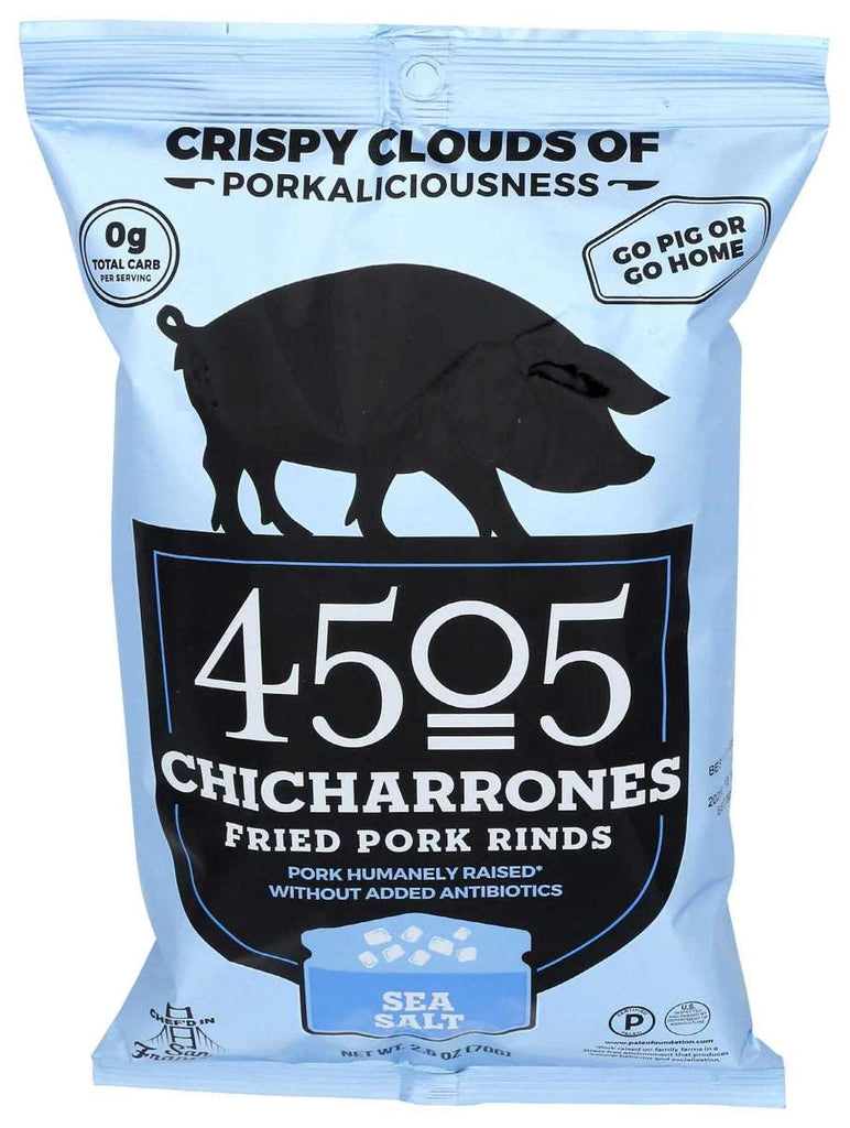 4505 Chicharrones Sea Salt, 2.5 Oz. Pack of 12 - Cozy Farm 