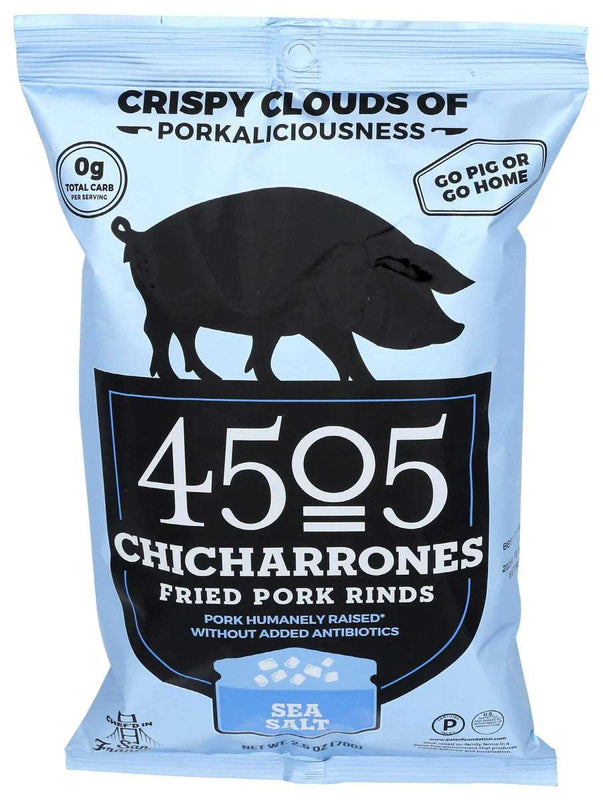 4505 Chicharrones Sea Salt, 2.5 Oz. Pack of 12 - Cozy Farm 