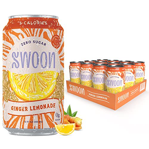 Swoon Zero Sugar Ginger Lemonade - 12 Fl Oz (Case of 12) - Cozy Farm