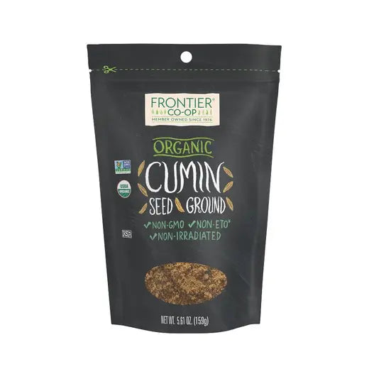 Frontier Natural Products Coop - Organic Ground Cumin Seed, 5.61 oz (Pack of 12) - Kosher, GMO-Free
