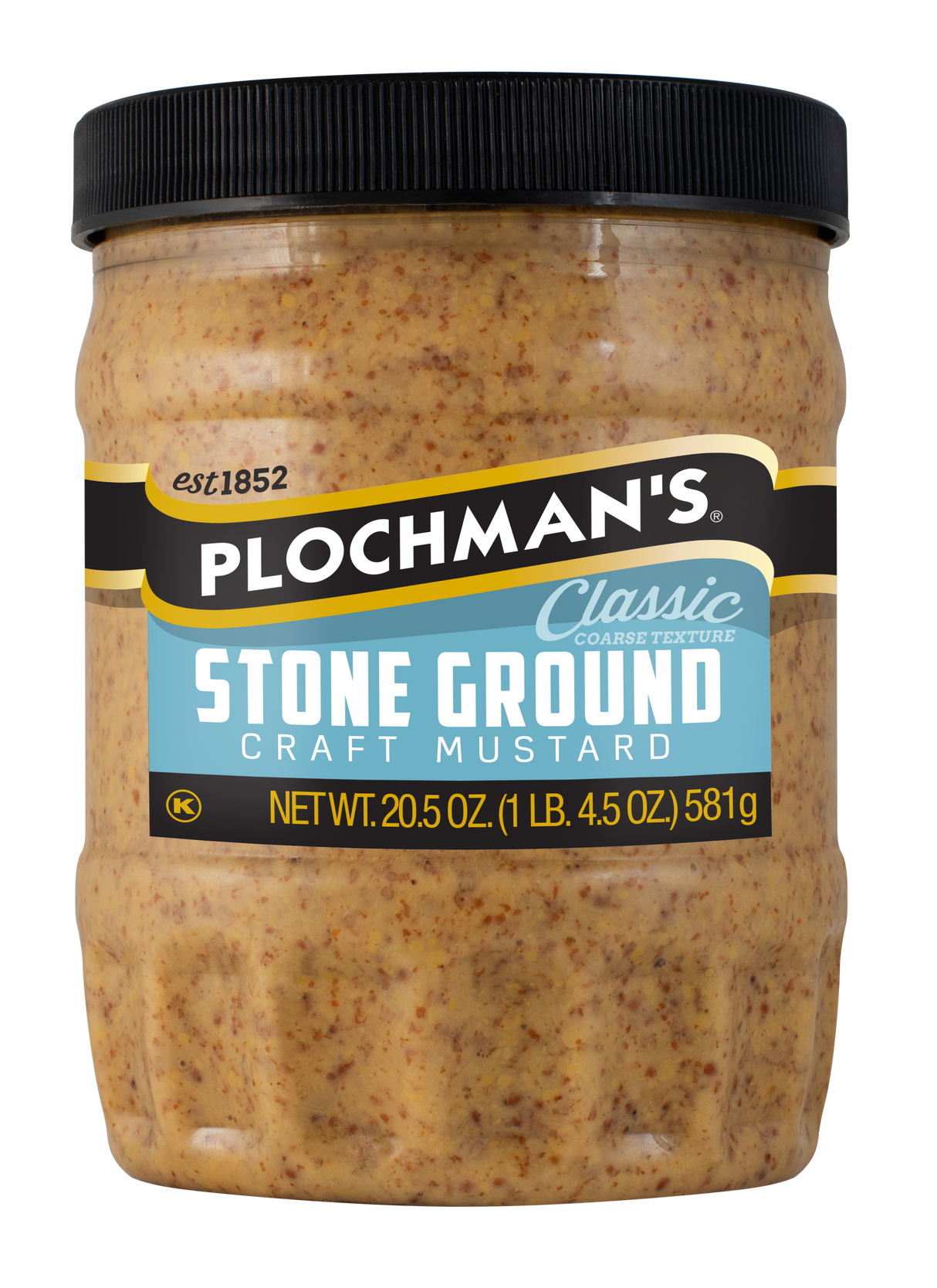 Plochman's Stoneground Mustard, 20.5 fl oz (Case of 12) - Tangy Flavor