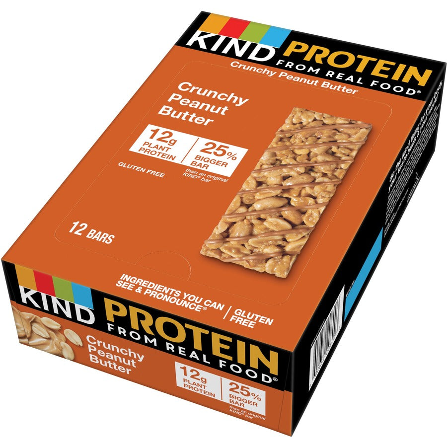 KIND Crunchy Peanut Butter Bars, Gluten Free, 12 Count, 1.76 Oz Each