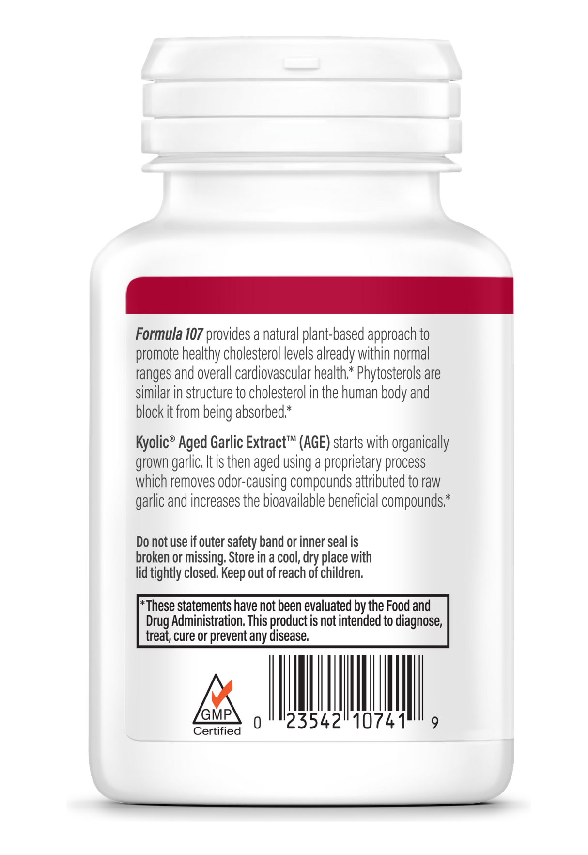 Kyolic 植物甾醇配方 107 陈蒜提取物 - 80 粒胶囊