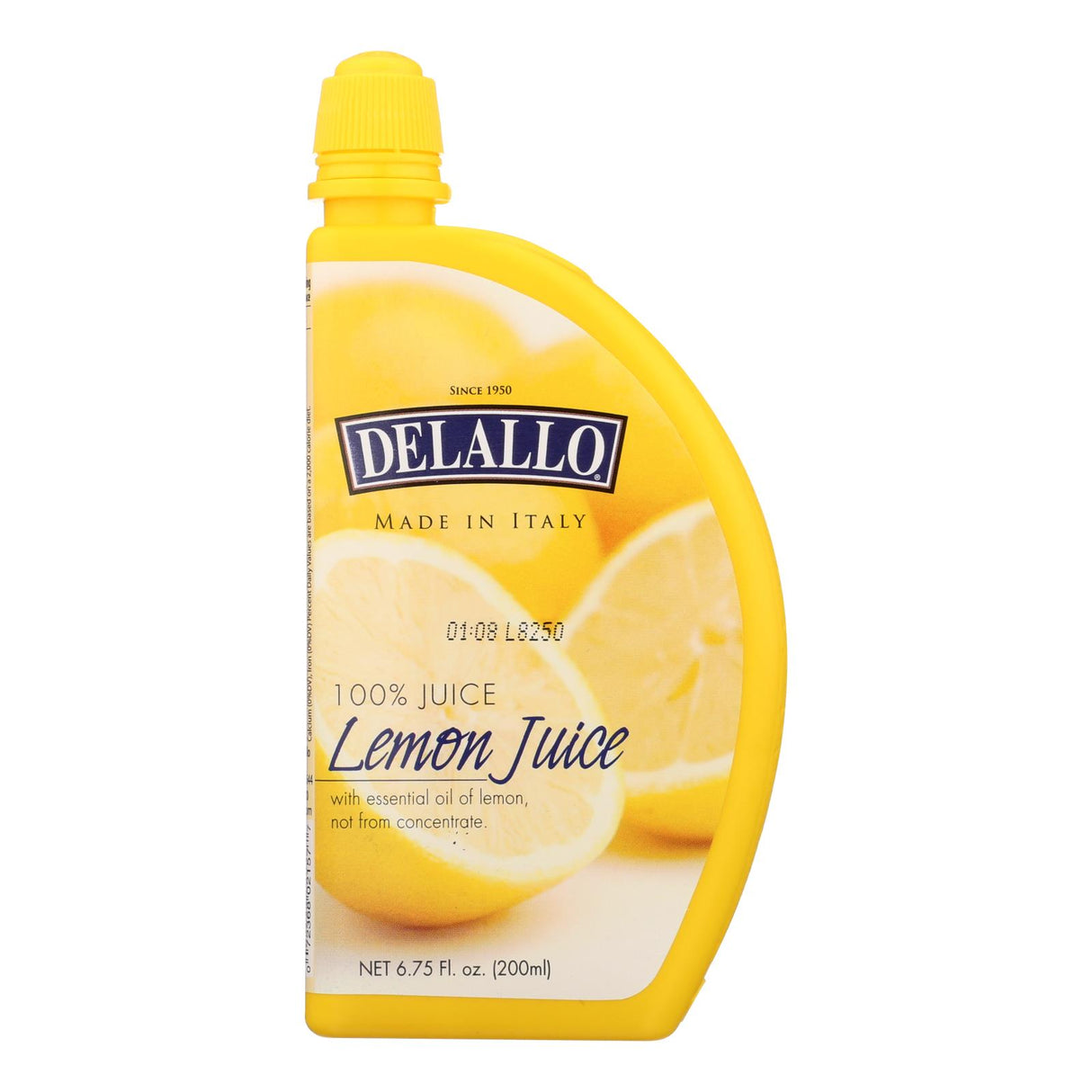 Delallo Lemon Juice Slices, 6.75oz - 12 Pack Case - Cozy Farm