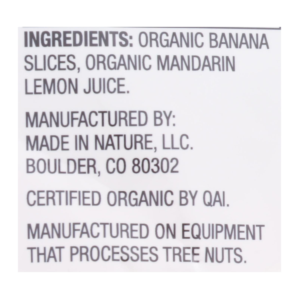 Made In Nature - Banana Dried, 12 Oz (Pack of 6) - Cozy Farm