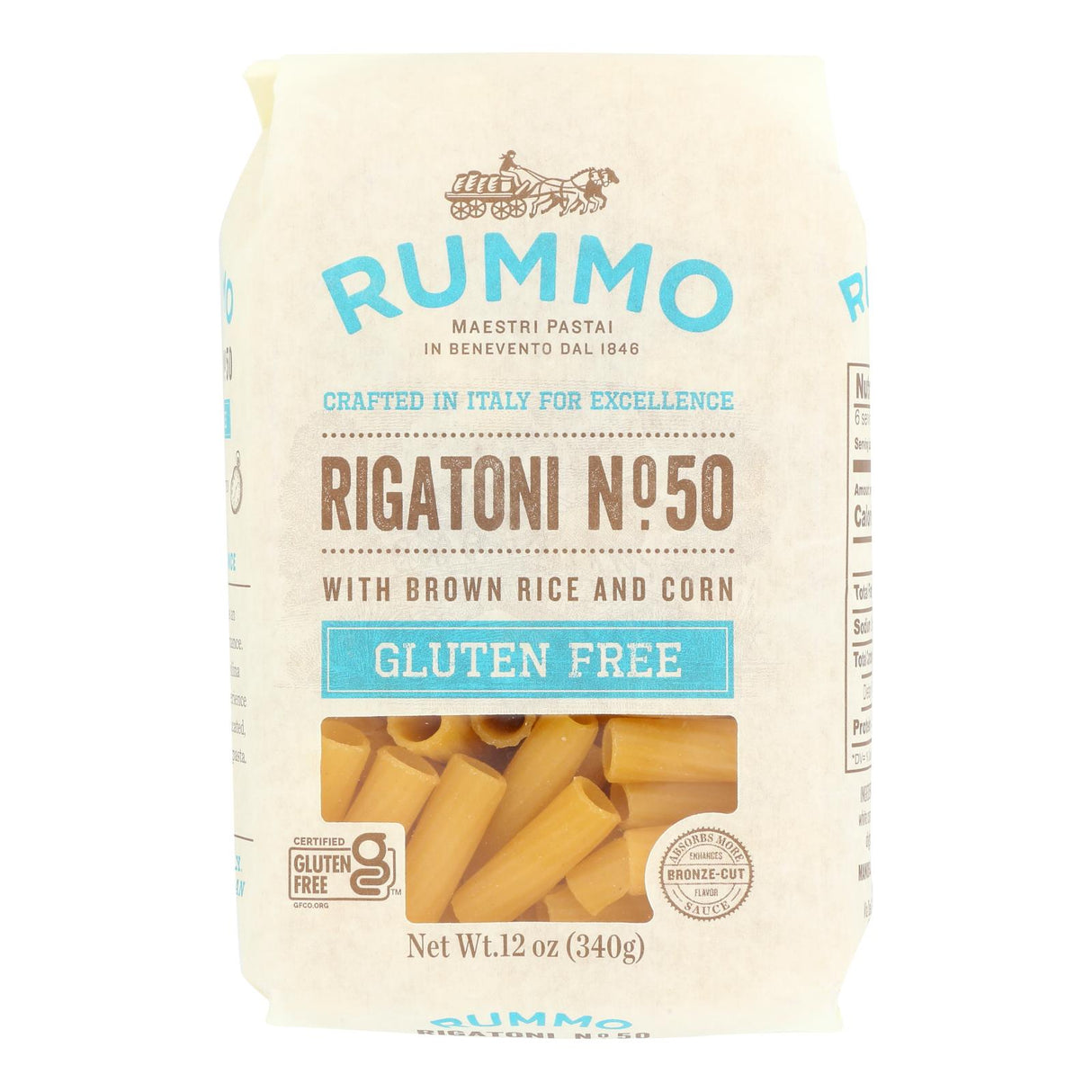 Rummo Gluten-Free Rigatoni Pasta - 12 x 12 Ounce - Cozy Farm