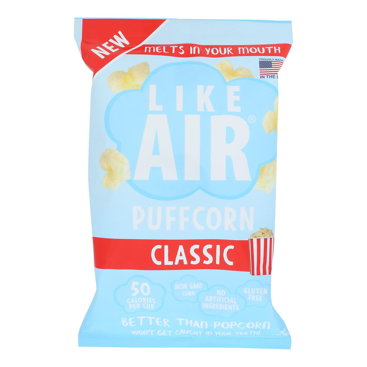 Air Puffcorn Butter Salt Baked - 4 Oz - Case of 12 - Cozy Farm