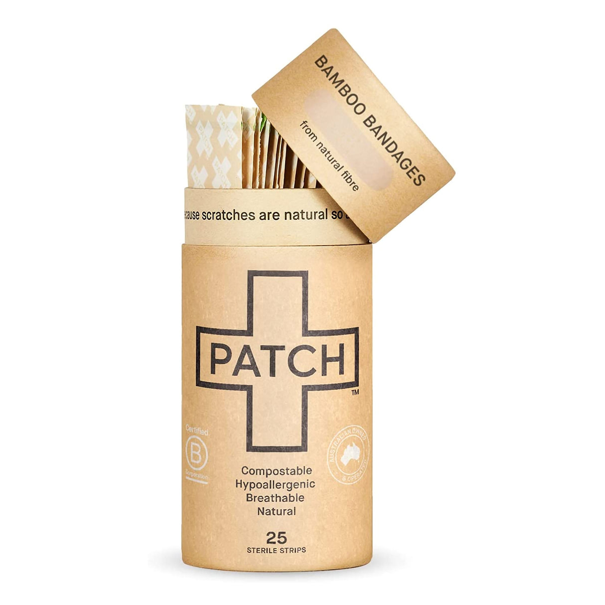 Patch Natural Bamboo Bandages 25 Ct. - Case of 3 - Cozy Farm