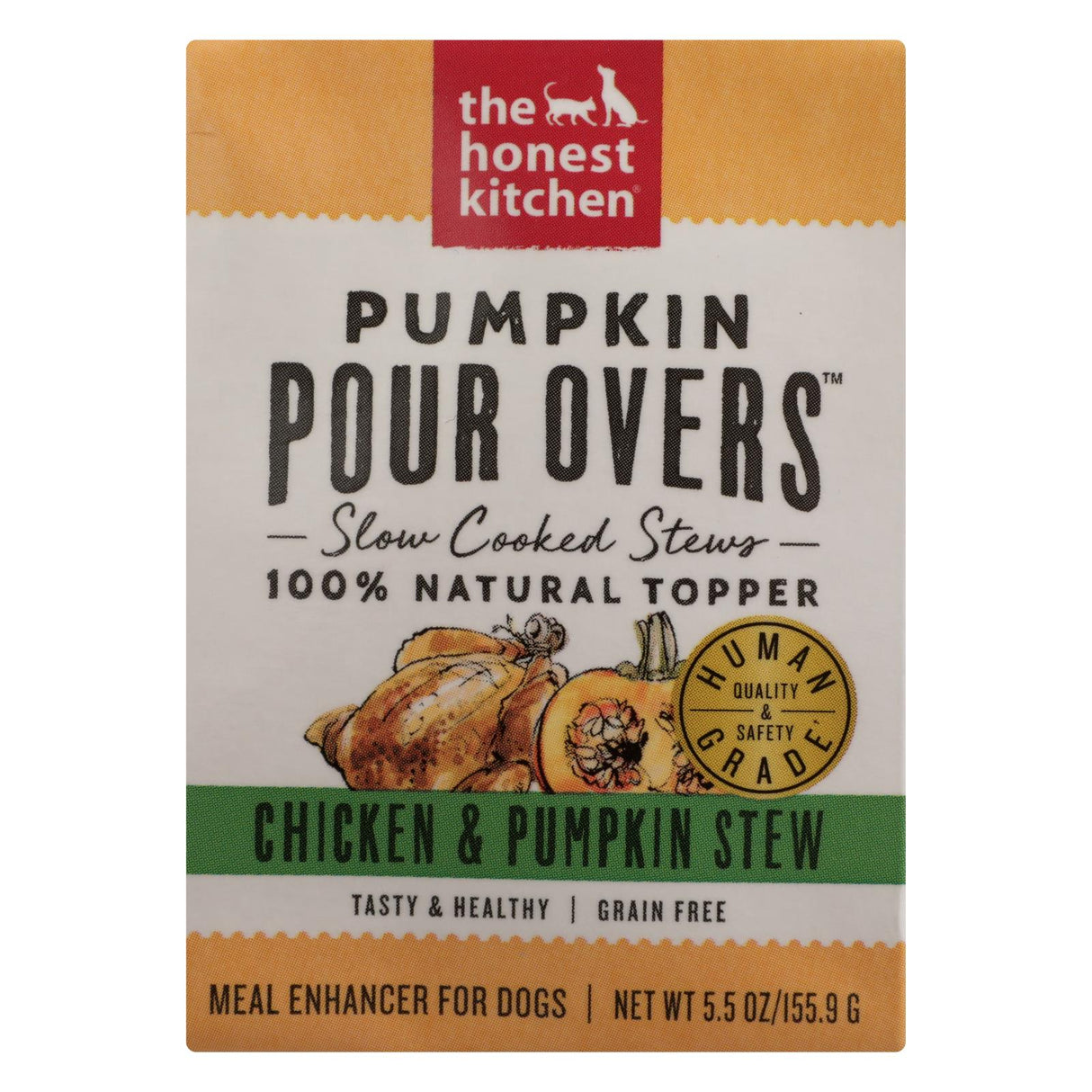 The Honest Kitchen Dog Food Porridge with Chicken & Pumpkin - Case of 12 - 5.5 Oz - Cozy Farm