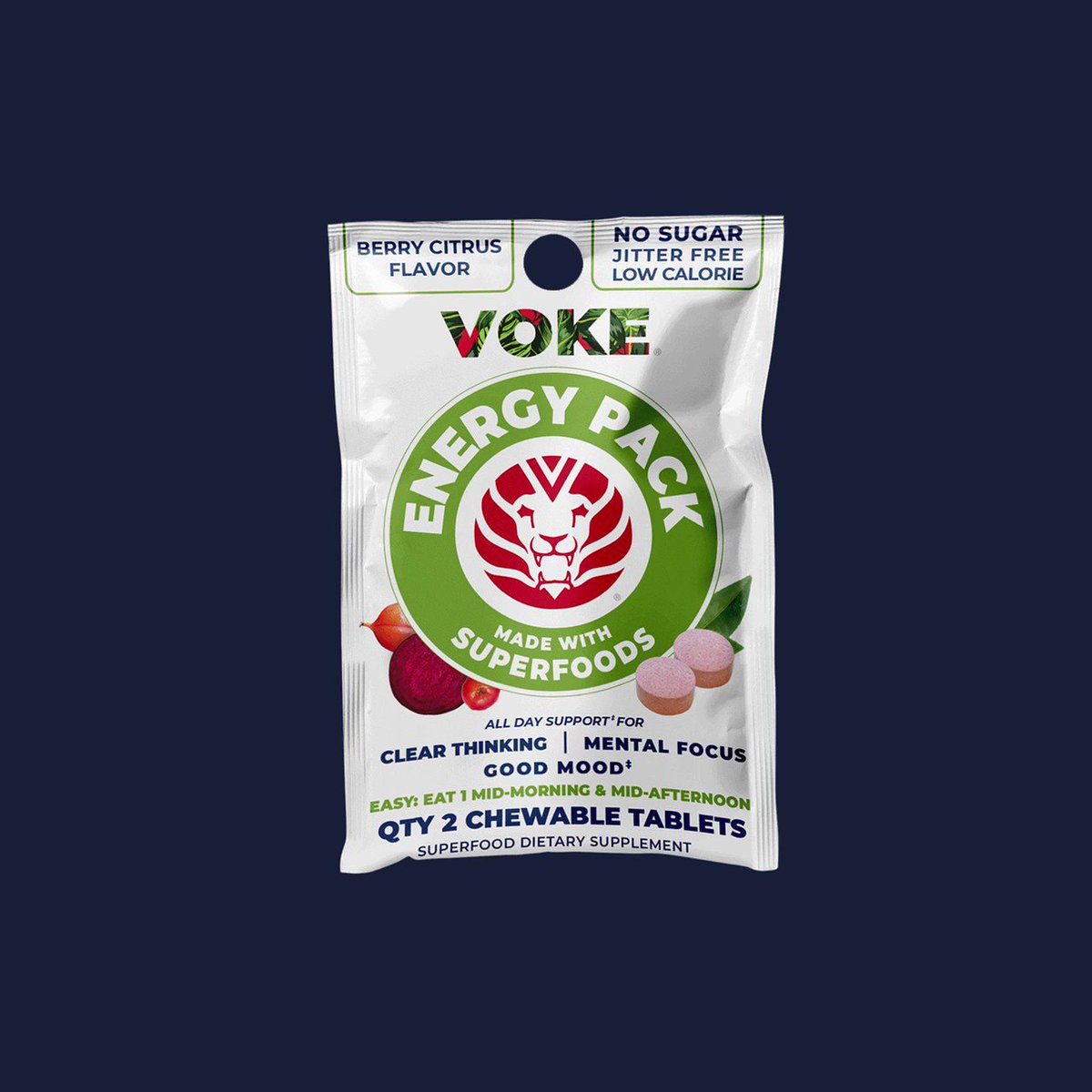 Voke Energy Supplement Berry Citrus - 12-2 Tab Cases (Pack of 12) - Cozy Farm