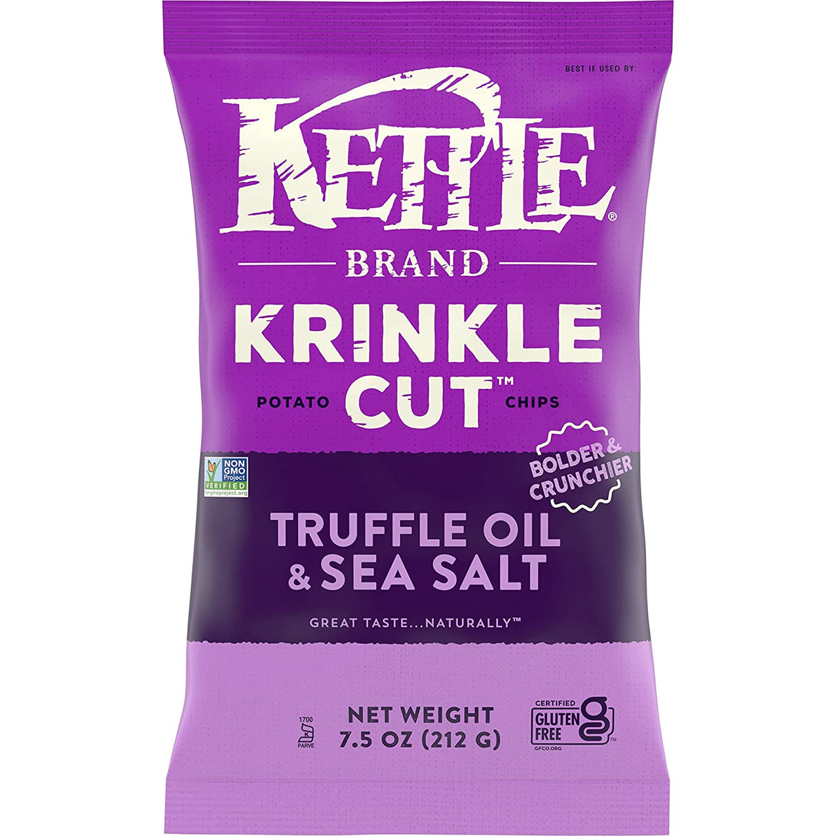 Kettle Brand Truff Sea Salt Krinkle Chips - 7.5 Oz. Bag (Case of 12) - Cozy Farm