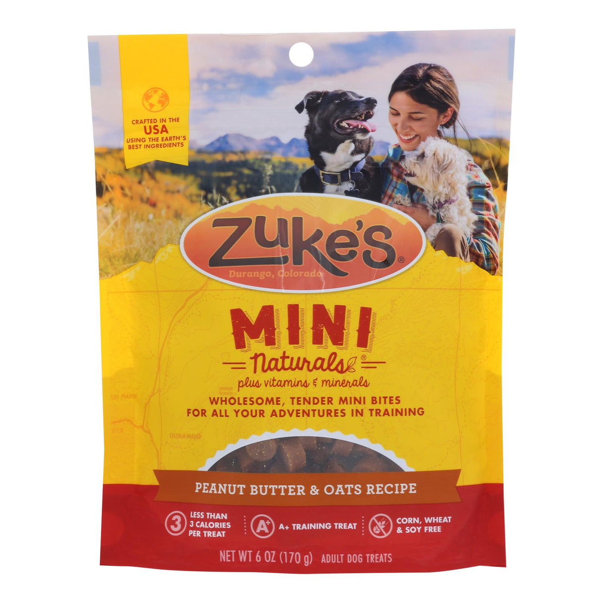 Zuke's Mini Peanut Butter Treats for Dogs - 6 Oz Bag, Case of 12 - Cozy Farm