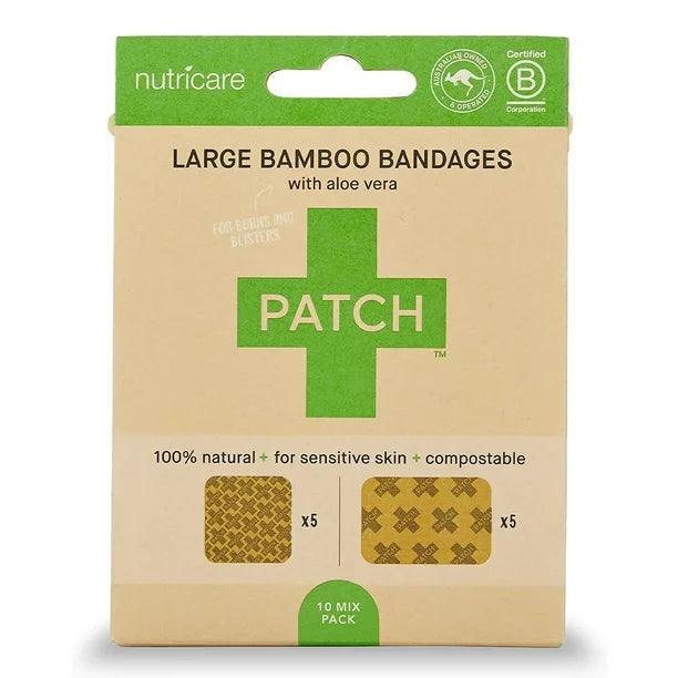 Patch Bamboo Aloe Vera Adhesive Bandages - 50 Ct (Case of 5) - Cozy Farm