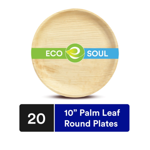 Ecosoul Rounds Plates Bagasse, 20 Ct/Case - Cozy Farm
