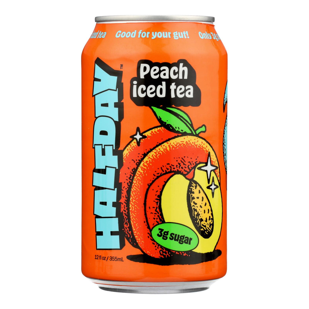 Halfday Peach Green Tea 12oz. - Case of 12 - Cozy Farm
