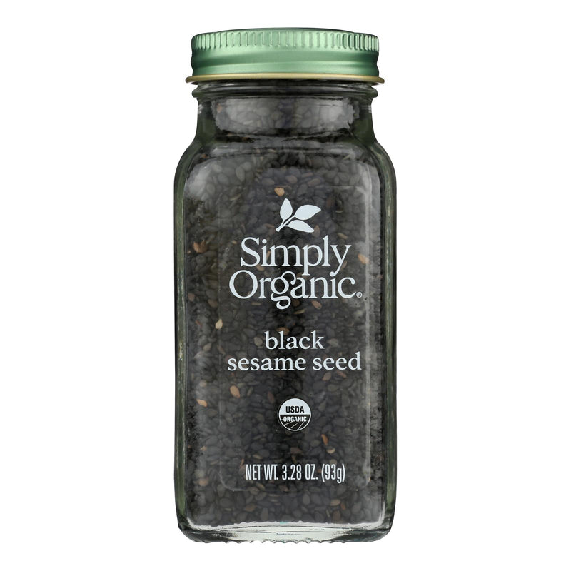Simply Organic Hulled Black Sesame Seeds - 3.28 Oz, Pack of 6 - Cozy Farm 