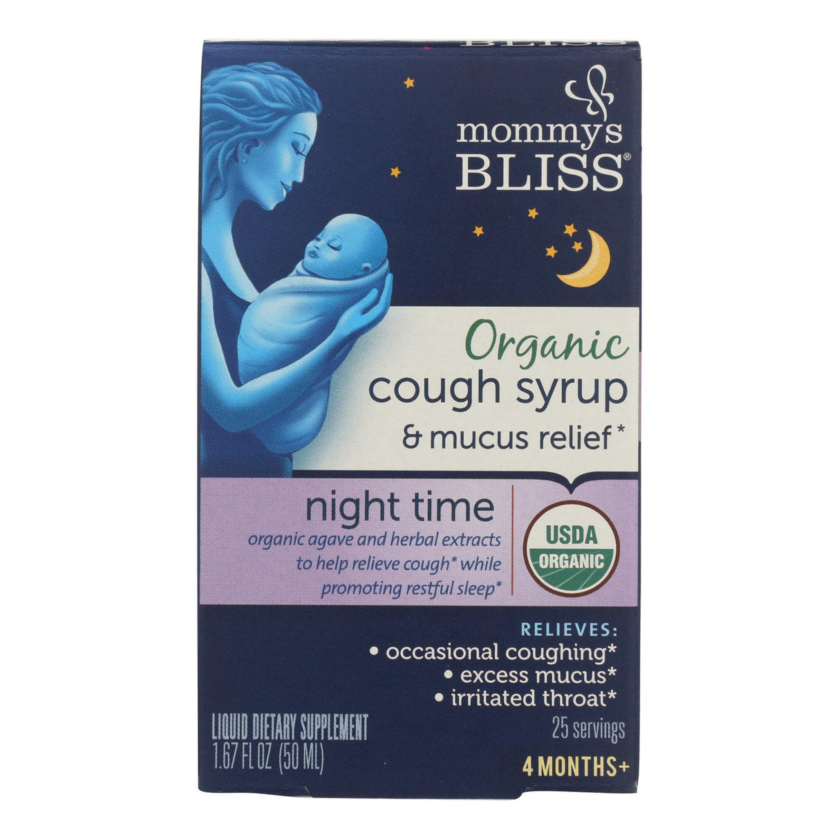 Mommy's Bliss Nighttime Cough Syrup for Babies 1.67 Fl oz - Cozy Farm