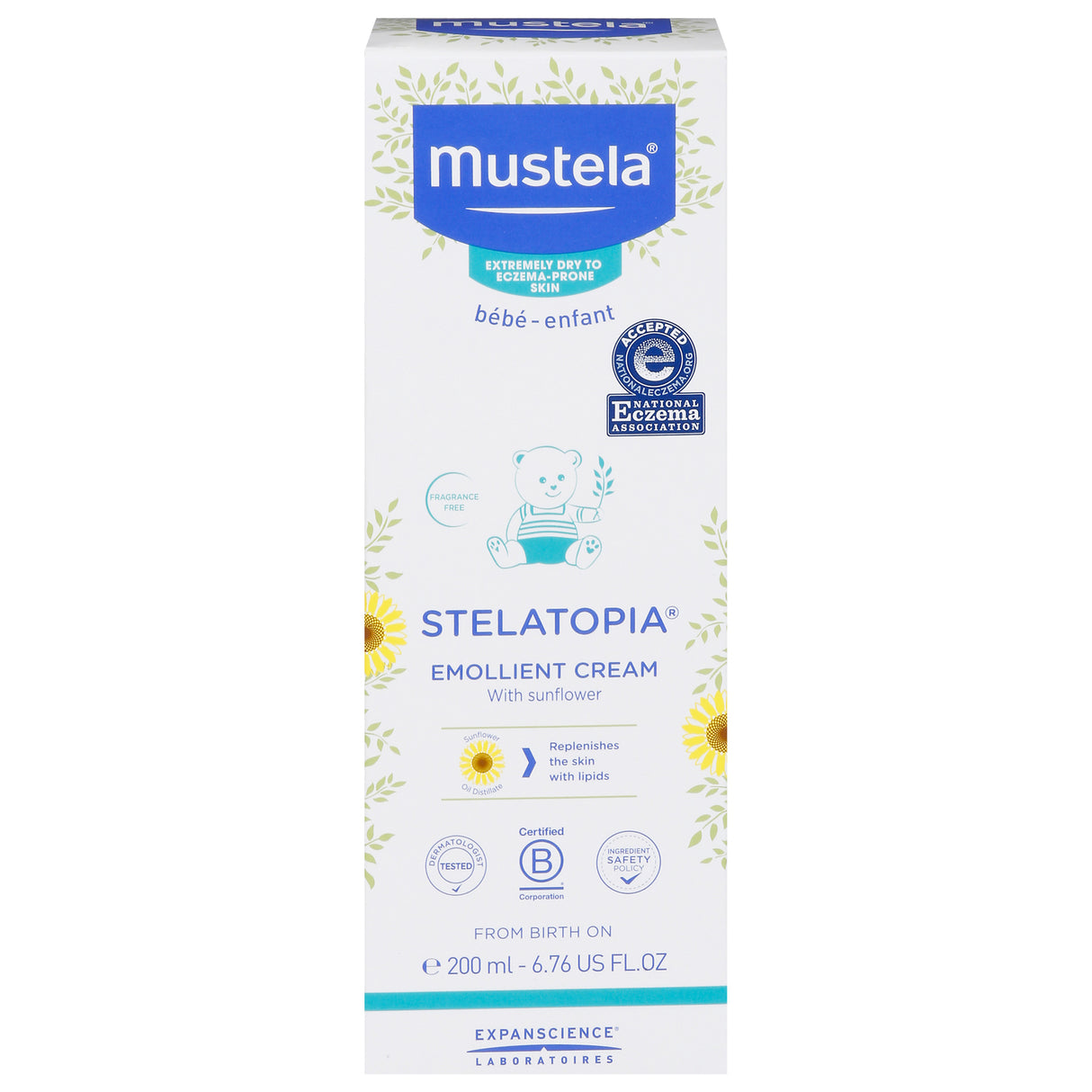 Mustela Steltopia Emollient Cream - 6.76 Fl Oz - Cozy Farm