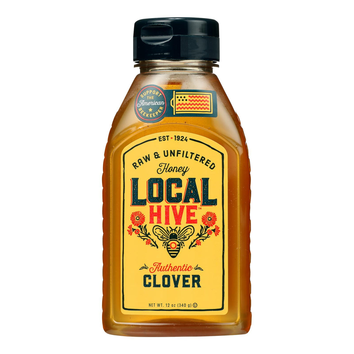 Local Hive Raw Unfiltered Clover Honey - (6 Pack) 12 Oz. Each - Cozy Farm