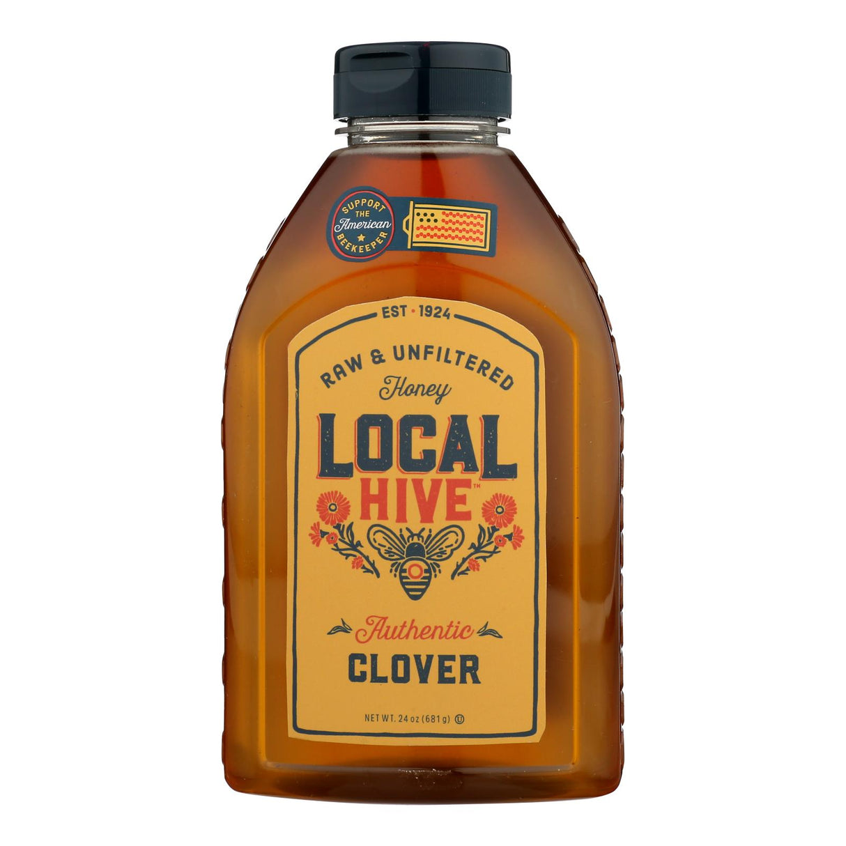 Clover Honey from Local Hive, 24 Oz (Case of 6) - Cozy Farm