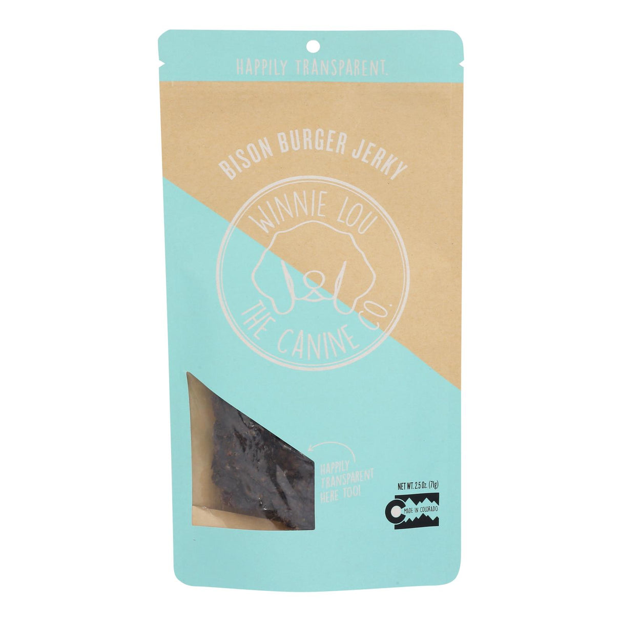 Winnie Lou The Canine Co Dog Treat - Bison Burger - 2.5 oz., Case of 6 - Cozy Farm