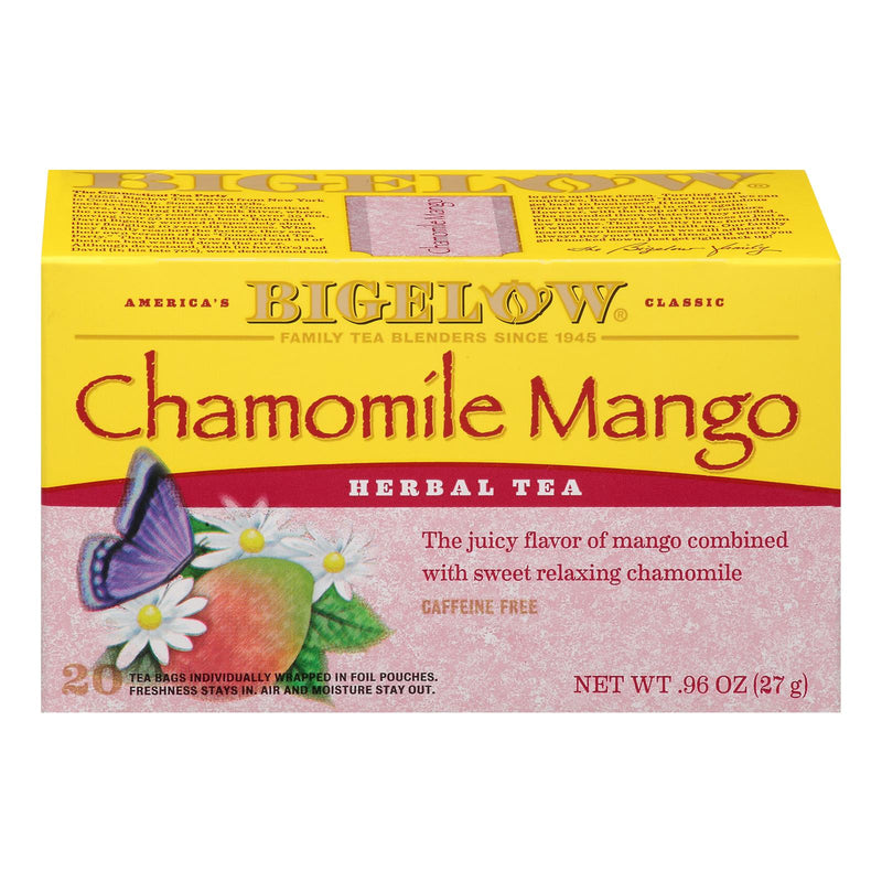 Bigelow Tea Chamomile Mango Flavor, 6 Pack of 20 Tea Bags - Cozy Farm 