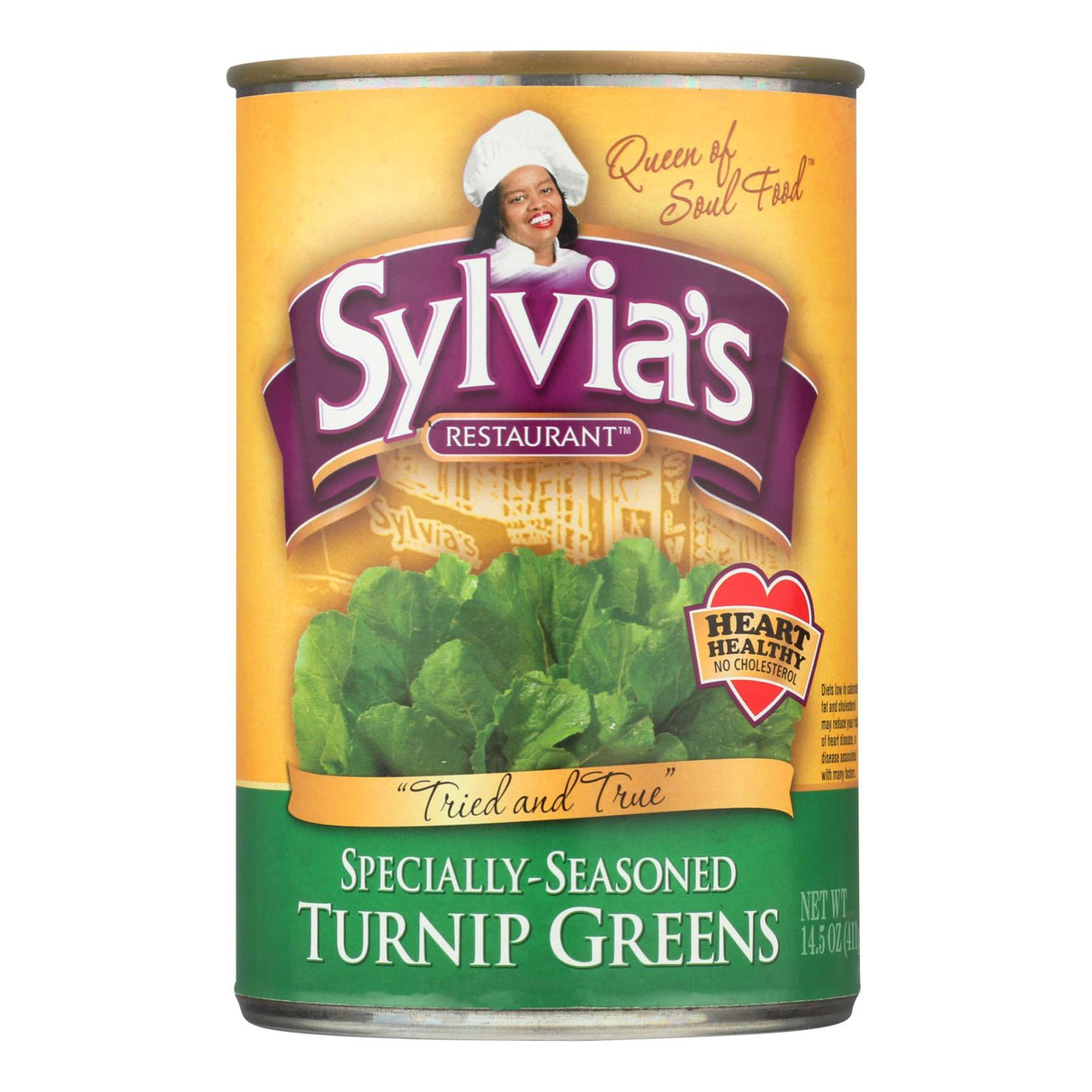 Sylvia's Specially-Seasoned Turnip Greens, 14.5 Oz, Case of 12 - Cozy Farm