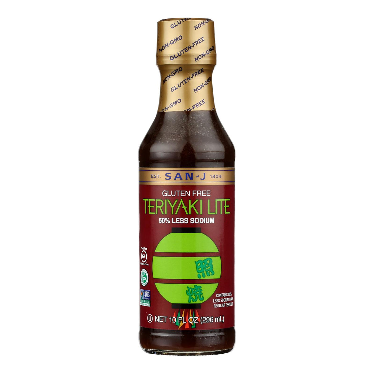 San-J Lite Teriyaki Sauce, Low Sodium, 10 fl oz, Pack of 6 - Cozy Farm