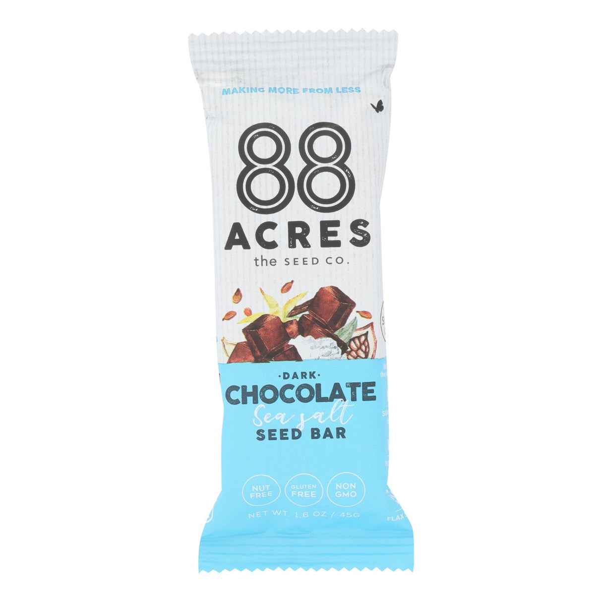 88 Acres Premium Chocolate & Sea Salt Bars - Case of 9 - 1.6 oz. Bars - Cozy Farm
