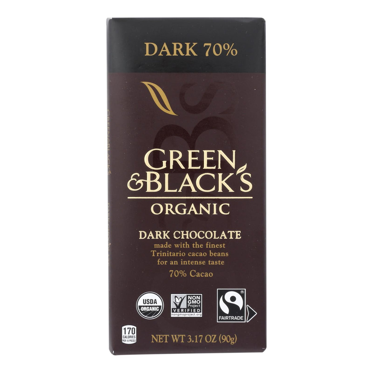 Green & Black's Organic Dark Chocolate 70% Cocoa - 3.17 oz. (Case of 10) - Cozy Farm