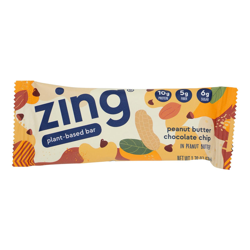 Zing Bars High Protein Nutrition Bar, Peanut Butter Chocolate Chip, 1.76 Oz, 12 Count - Cozy Farm 