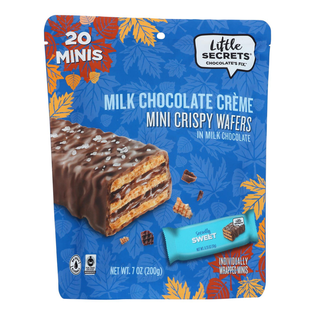 Little Secrets Milk Chocolate Sea Salt Fall Bars, 7 Oz - Pack of 6 - Cozy Farm