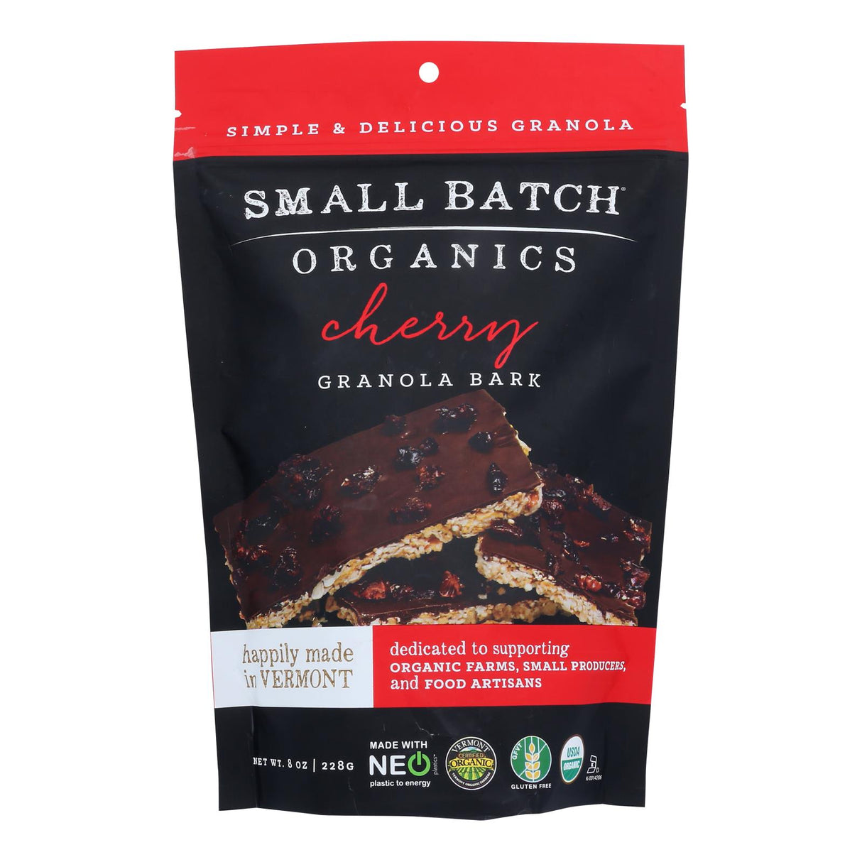 Small Batch Organics Cherry Granola Bark - 8 Oz, Pack of 6 - Cozy Farm