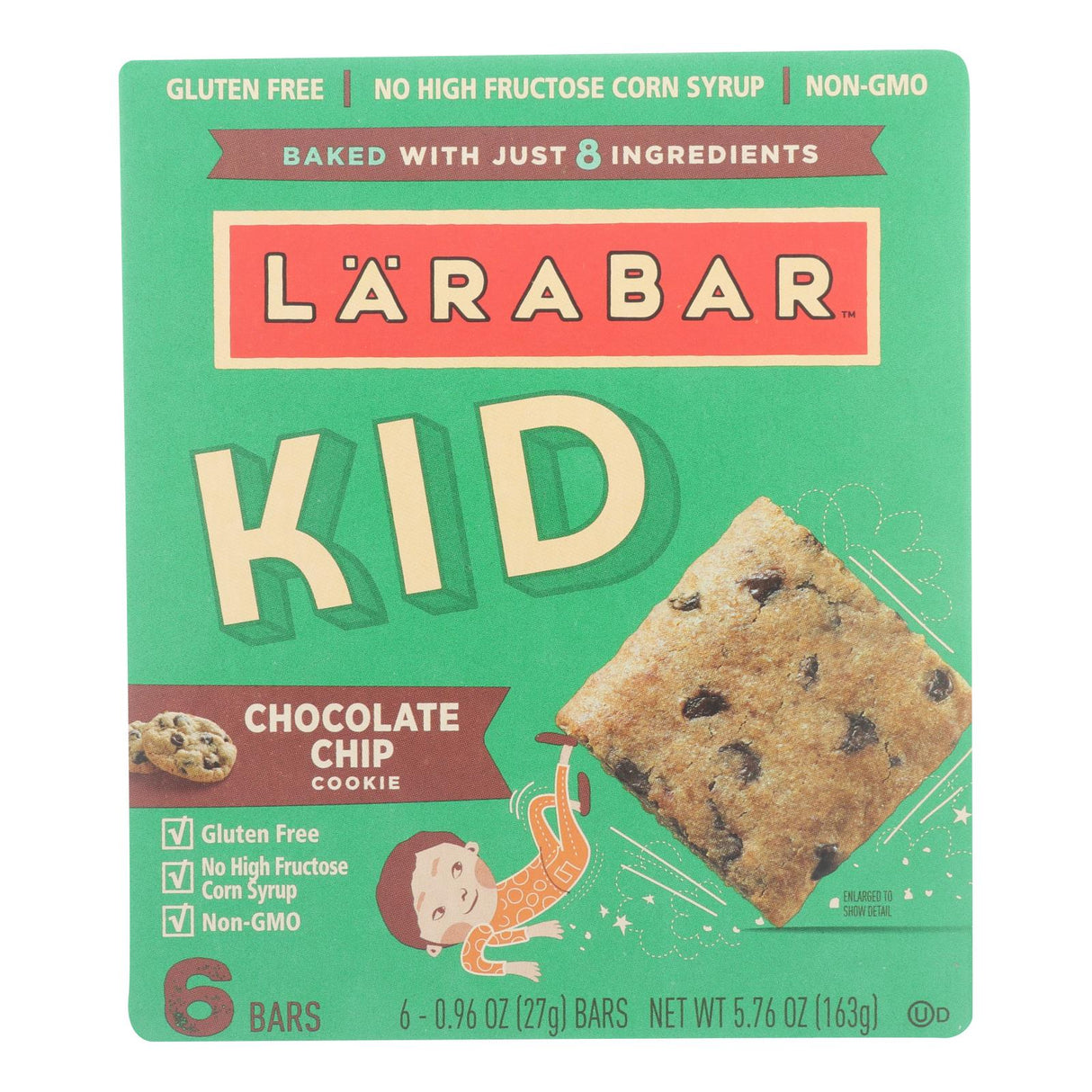 Larabar Kid's Chocolate Chip Cookie Bar, Pack of 8, 6/0.96 oz - Cozy Farm