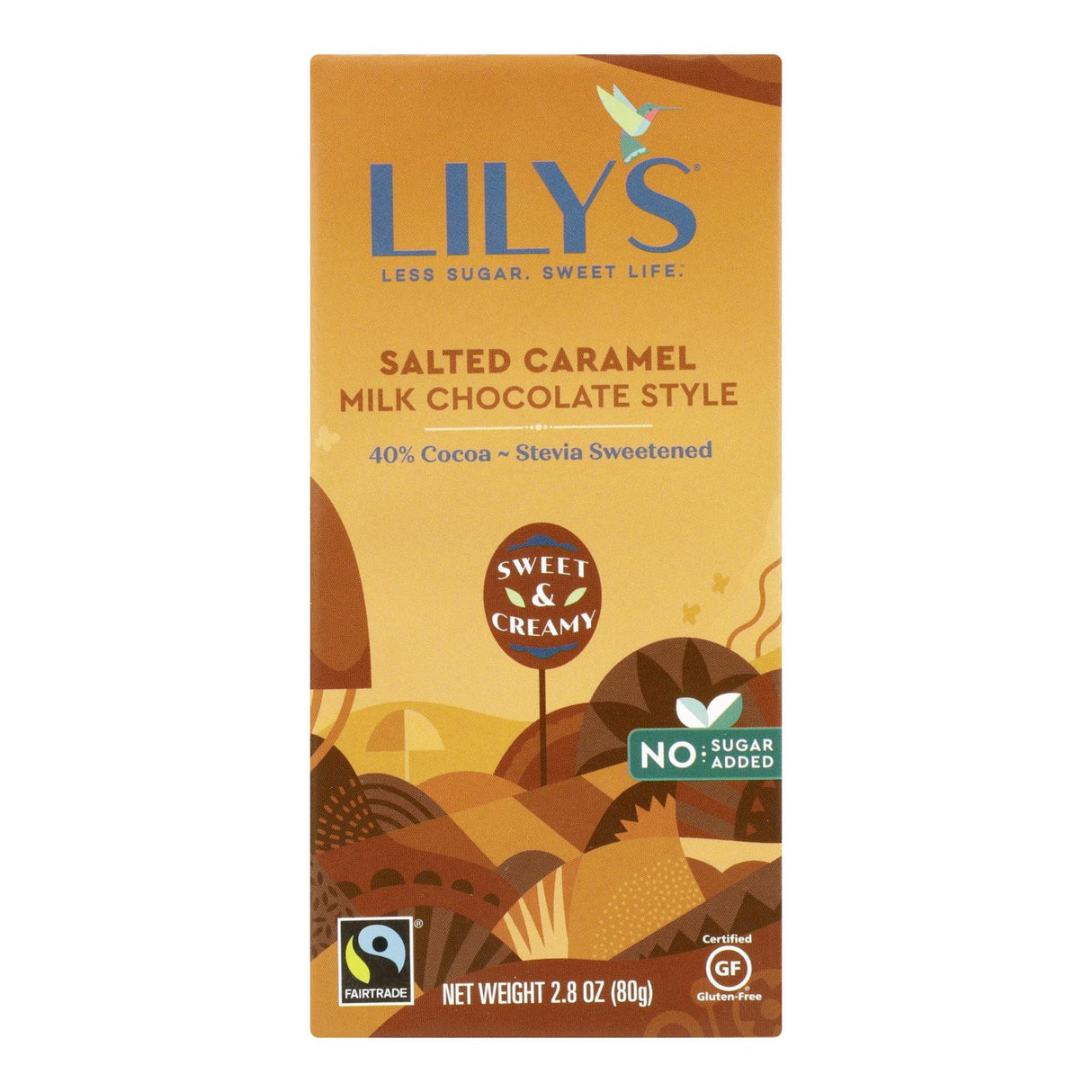 Lily's Sweets Caramelized & Salted Chocolate Bar - 12 Pack, 2.80 Oz. Each - Cozy Farm