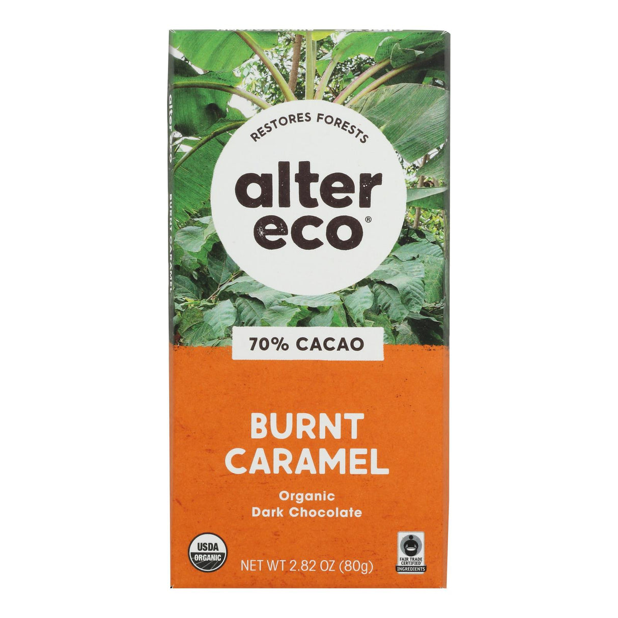 Alter Eco Americas Organic Dark Salted Burnt Caramel Chocolate Bar - 2.82 Oz Bars - Cozy Farm
