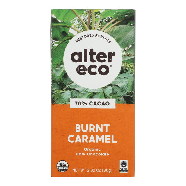 Alter Eco Americas Organic Dark Salted Burnt Caramel Chocolate Bar - 2.82 Oz Bars - Cozy Farm 