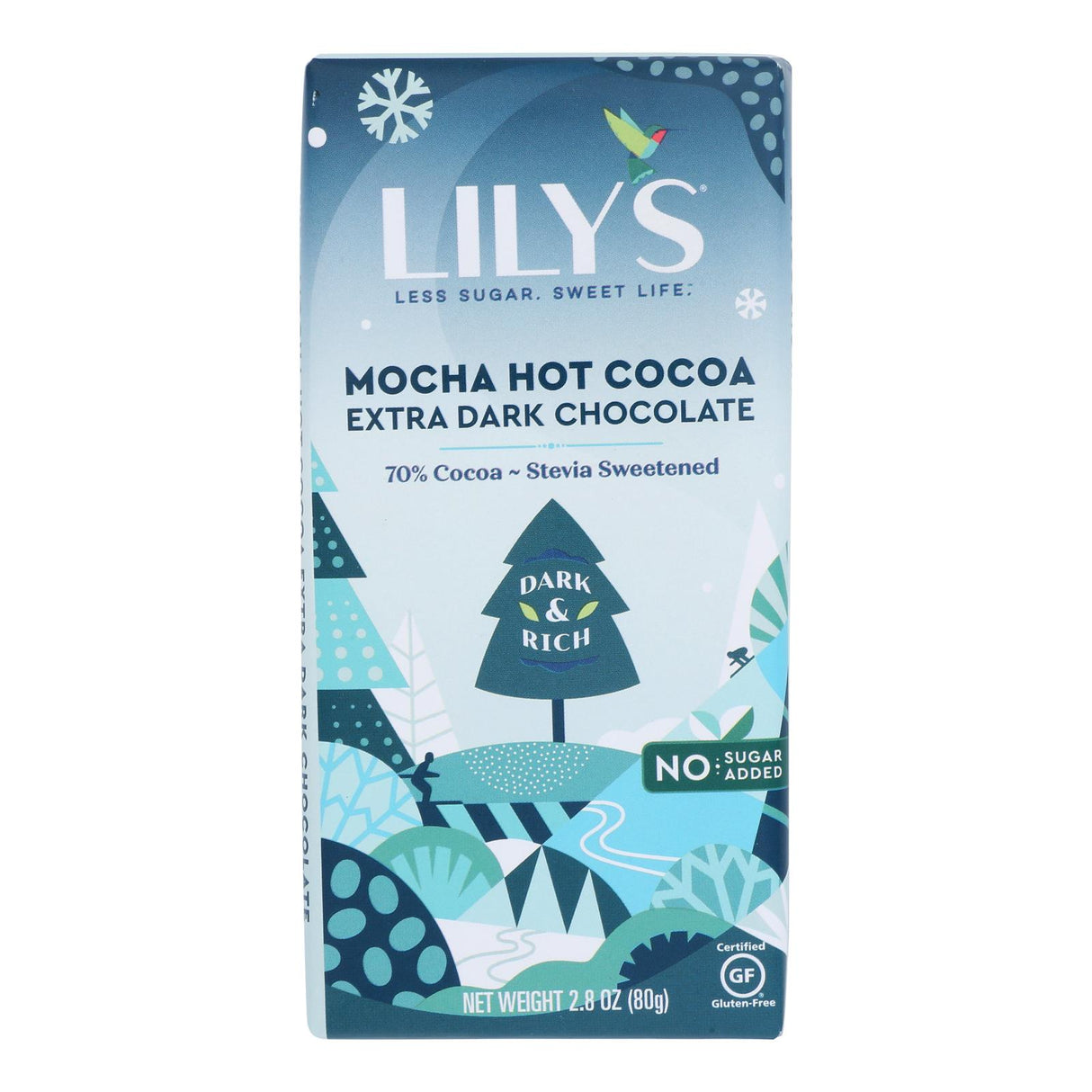 Lily's 70% Dark Chocolate Hot Cocoa - 2.8 Oz Bar (12 Pack) - Cozy Farm