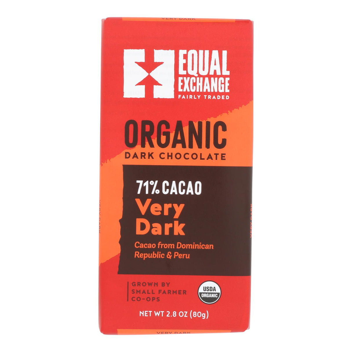 Equal Exchange Organic Very Dark Chocolate Bar, Pack of 12, 2.8 Oz - Cozy Farm
