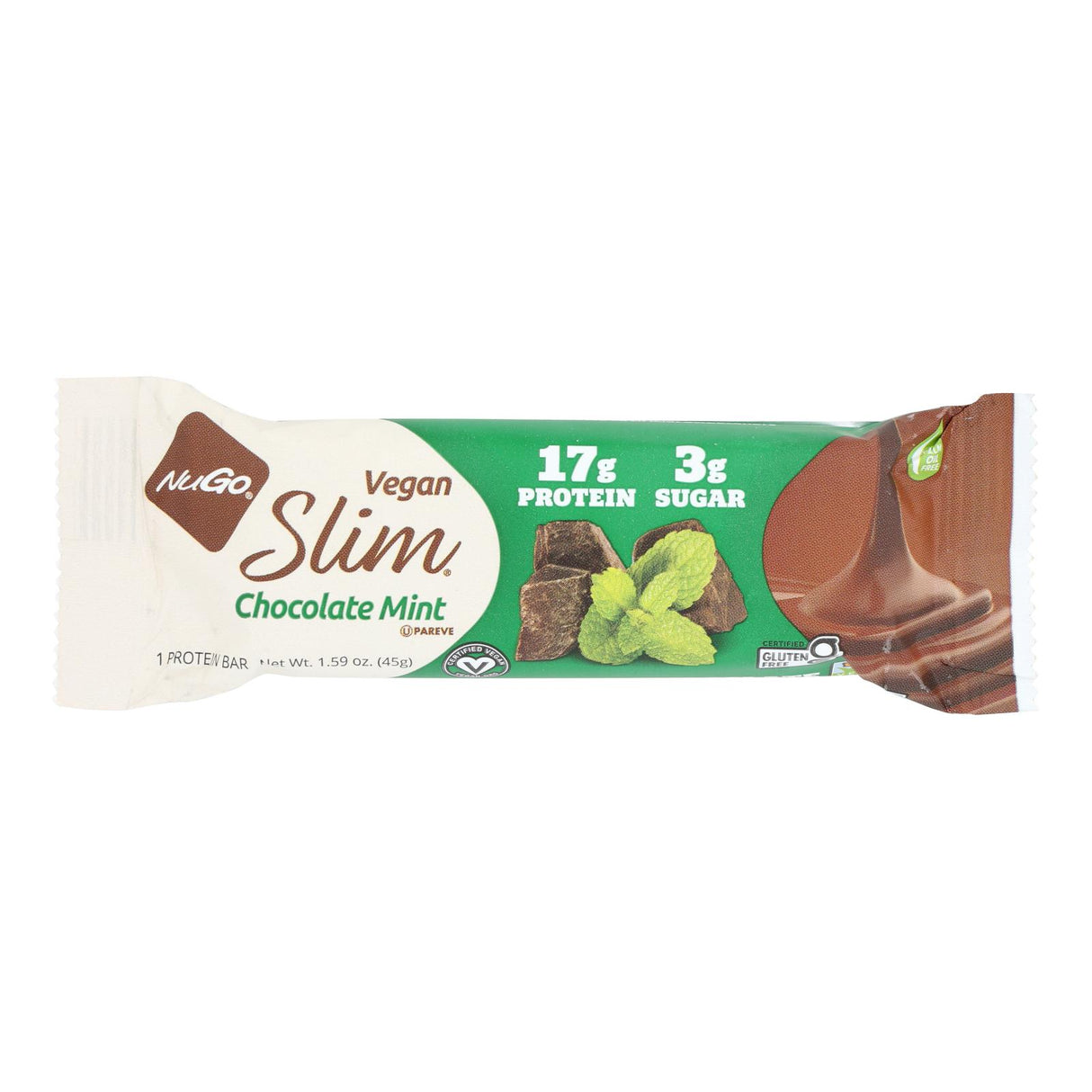 Nugo Slim Chocolate Mint Protein Bar - 1.59 Oz - 12 Pack - Cozy Farm