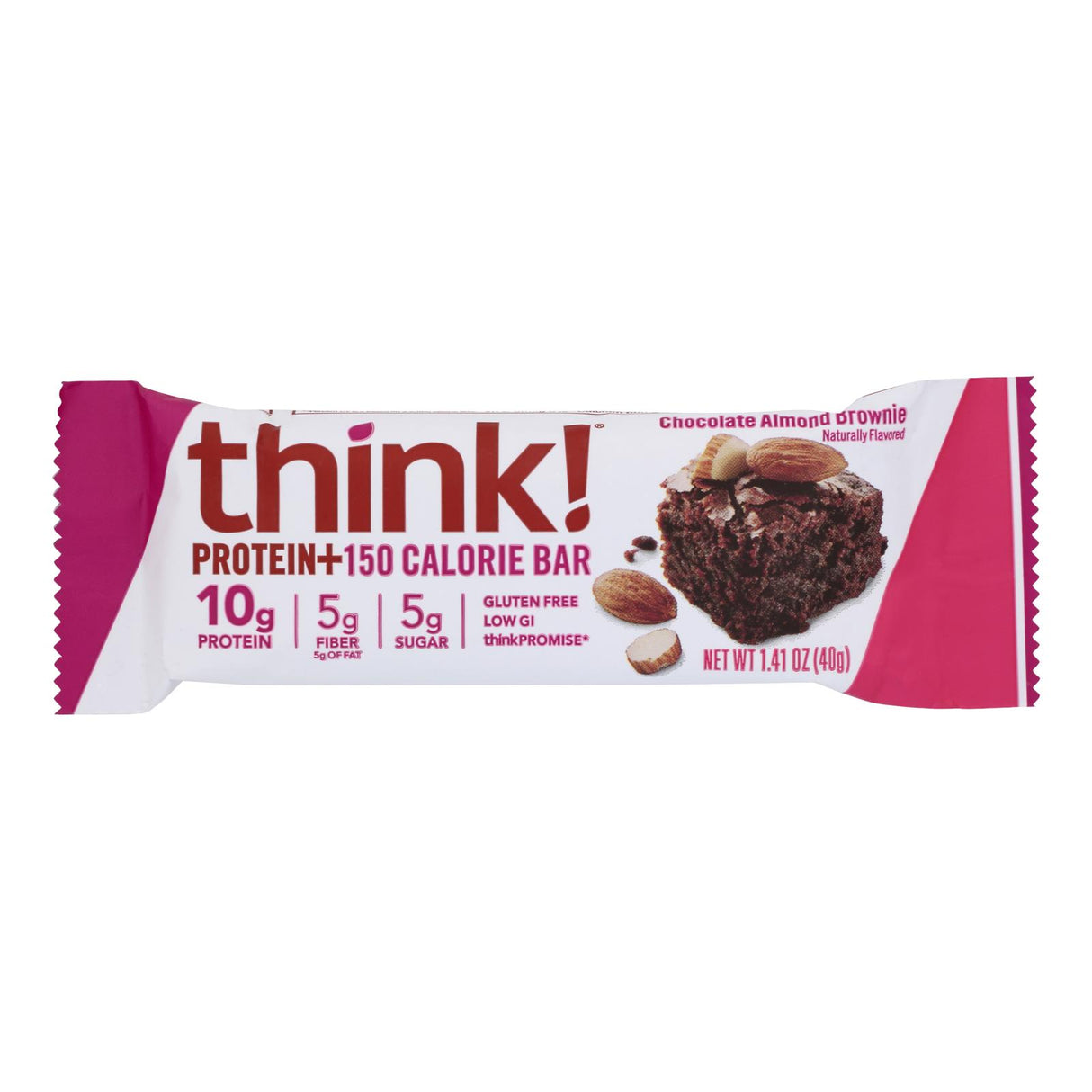 Thinkthin Chocolate Almond Protein + Fiber Bar - 1.41 Oz - Pack of 10 - Cozy Farm