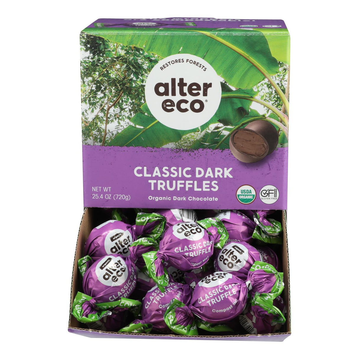 Alter Eco Americas Organic Truffles - Sea Salt, .42 oz, Case of 60 - Cozy Farm