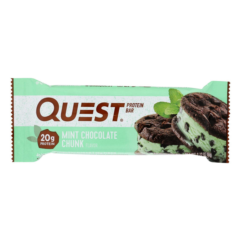 Quest Bar - Mint Chocolate Chunk Protein Bar - 12 Pack - 2.12 Oz Each - Cozy Farm 