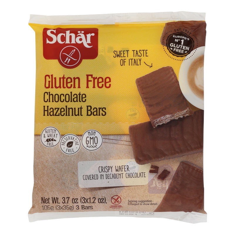 Schar Chocolate Hazelnut Gluten-Free Bars - 3.7 Oz. (Pack of 12) - Cozy Farm 