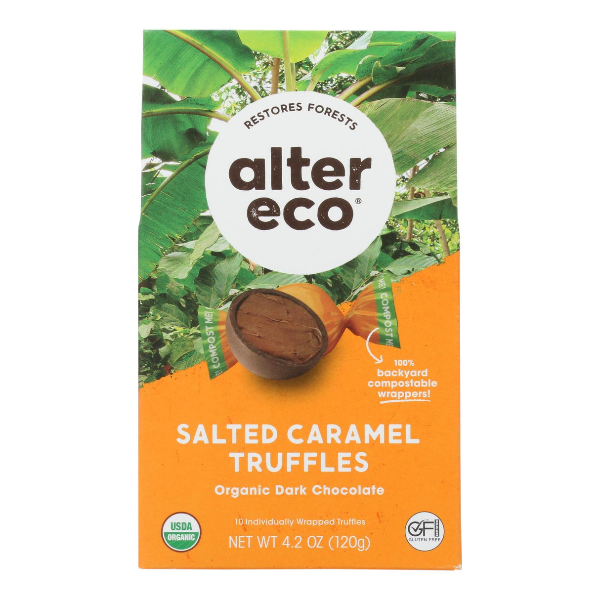 Alter Eco Truffles | Premium Sustainable Chocolate | Salted Caramel | 4.2 Oz x 8 - Cozy Farm