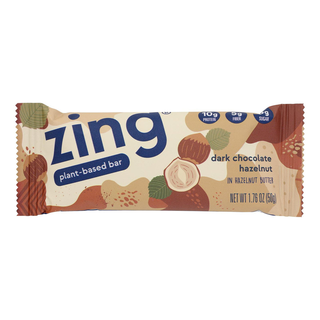 Zing Bars Dark Chocolate Hazelnut Nutrition Bars - 1.76 Oz (Case of 12) - Cozy Farm